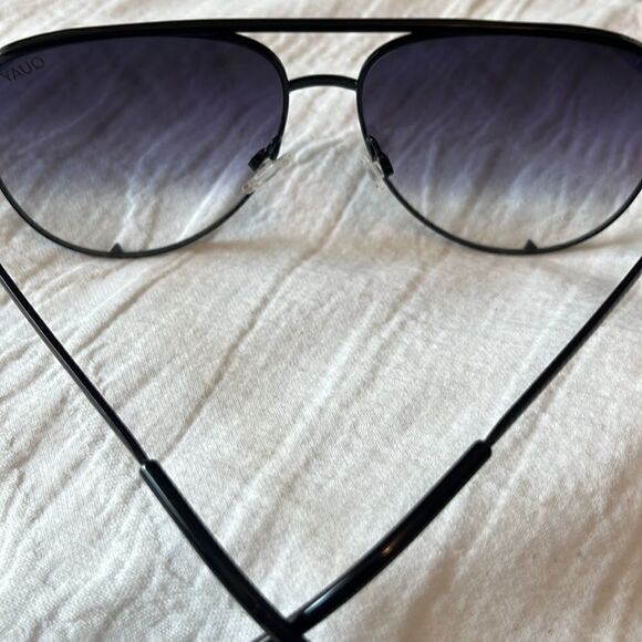 NWT Quay High mini 126 Black/smoked lenses Aviator Sunglasses - Picture 7 of 12